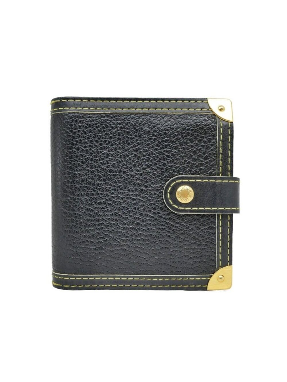 Louis Vuitton Compact Zip Suhali Black Gold Bifold